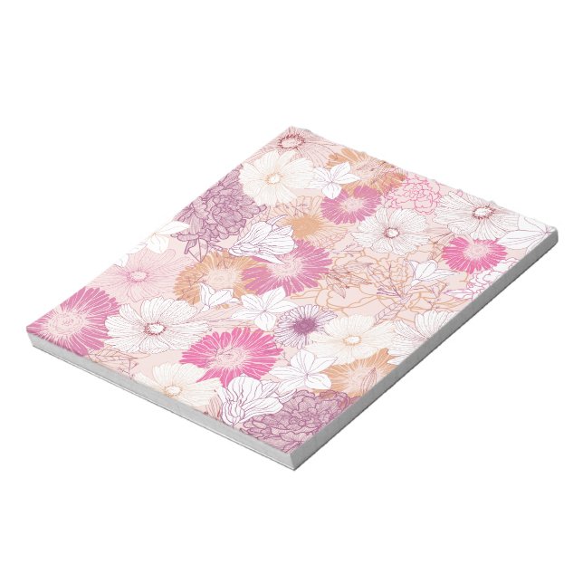 Nahtlose Blumen  Notizblock (Rotiert)
