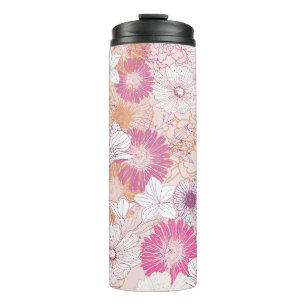 Nahtlose Blumen Thermosbecher