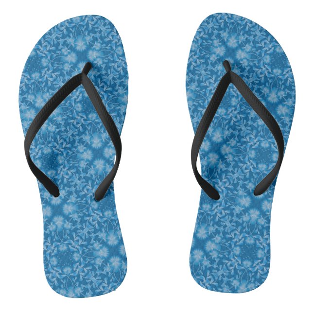 Nahtlose Blumendekoration mit blühenden Blume Deko Flip Flops (Fußbett)