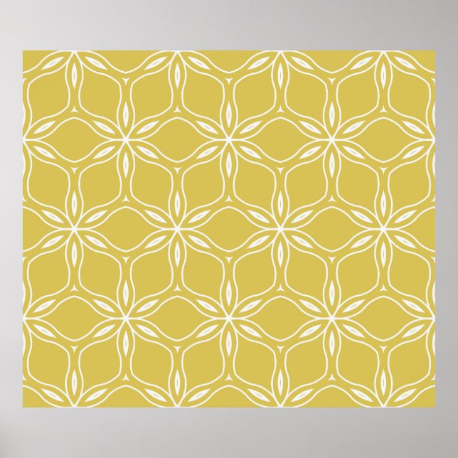 Nahtlose blumengeometrische Muster. Texturvintag Poster (Vorne)