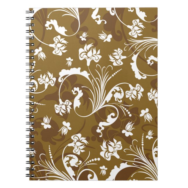 Nahtlose Blumenmuster. abstrakt,Kunst,Hintergrund, Notizblock (Vorderseite)