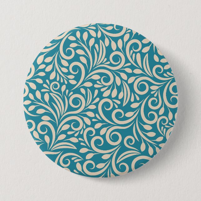 Nahtlose Blumenmuster Button (Vorderseite)