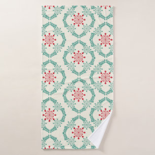 Nahtlose Blumenmuster der abstrakten Blume und le Badehandtuch