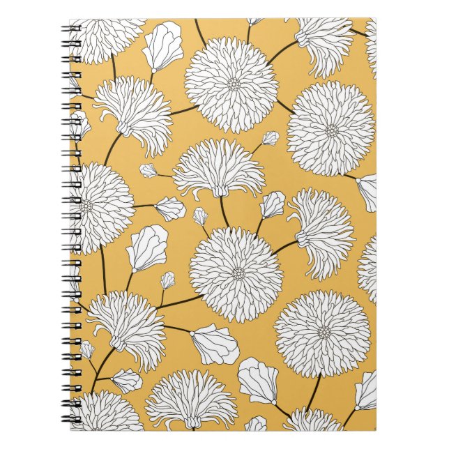 Nahtlose Blumenmuster. Druck mit Blume. Texti Notizblock (Vorderseite)