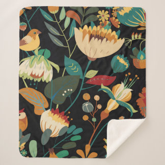 Nahtlose Blumenmuster. Fantasy wi Sherpadecke