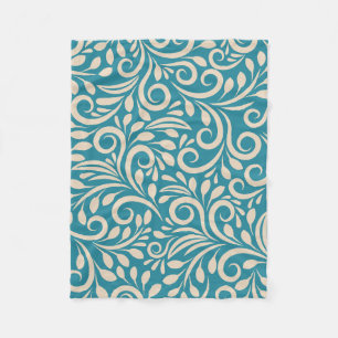 Nahtlose Blumenmuster Fleecedecke