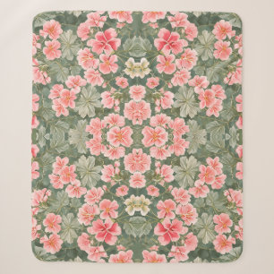 Nahtlose Blumenmuster Geranium-Blume Sherpadecke