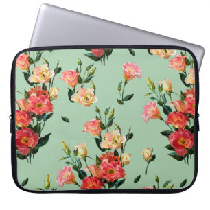 Nahtlose Blumenmuster im viktorianischen Stil. Bou Laptopschutzhülle