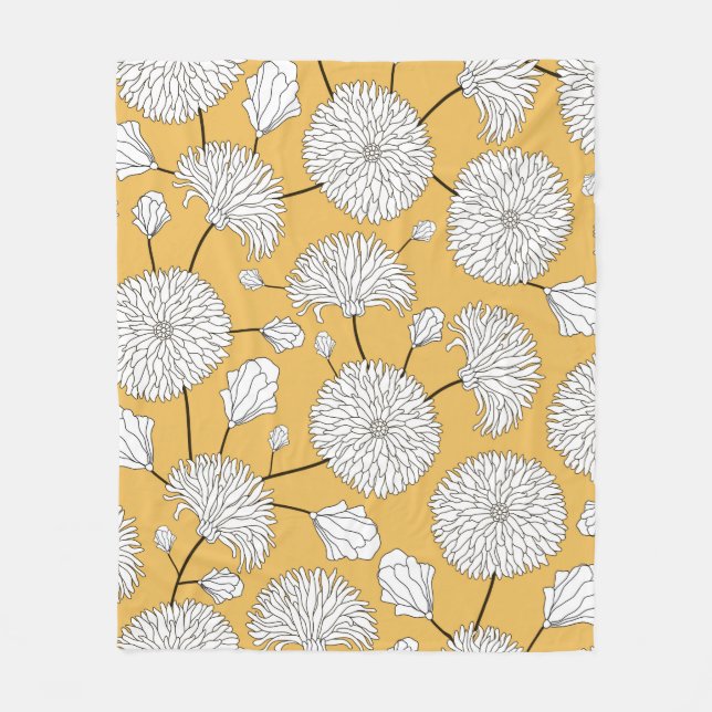 Nahtlose Blumenmuster. mit Blume drucken. Texti Fleecedecke (Vorderseite)