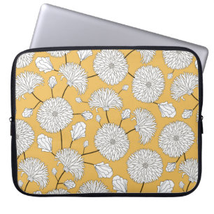 Nahtlose Blumenmuster. mit Blume drucken. Texti Laptopschutzhülle