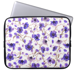 Nahtlose Blumenmuster mit markierten Blume Laptopschutzhülle