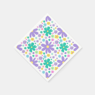 Nahtlose Blumenmuster-Papierhandtücher Serviette