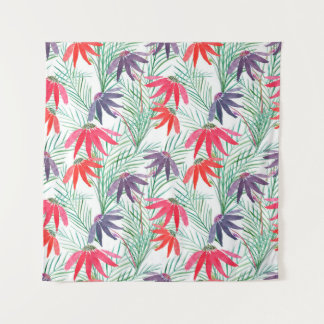 Nahtlose Blumenmuster. Rote, violette Blumen auf e Wandteppich