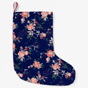 Nahtlose Blütendesignblume, abstrakt, blumenreich, Kleiner Weihnachtsstrumpf