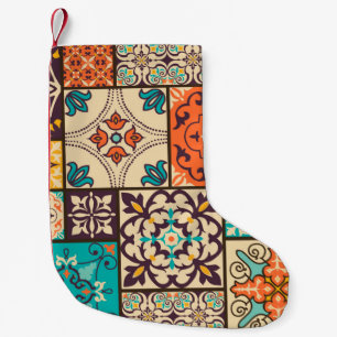 Nahtlose bunte Fliesen mit dem Islam, Arabi Kleiner Weihnachtsstrumpf