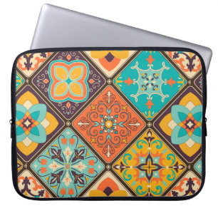 Nahtlose bunte Fliesen mit dem Islam, Arabi Laptopschutzhülle