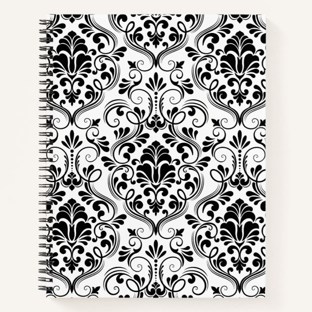 Nahtlose Damask Notizbuch (Vorderseite)