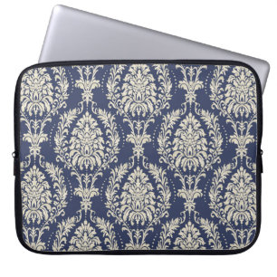 Nahtlose Damast-Tapete. Nahtloses Vintages Pattern Laptopschutzhülle