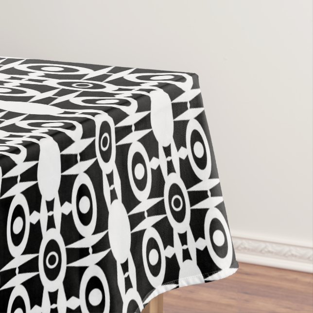 Nahtlose Dekoration in Weiß, Dekoration verziert Tischdecke (Beispiel)