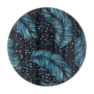 Nahtlose dunkle Federstruktur, abstrakt Vintag. Schneidebrett