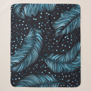 Nahtlose dunkle Federtextur, abstrakt vintage. Sherpadecke