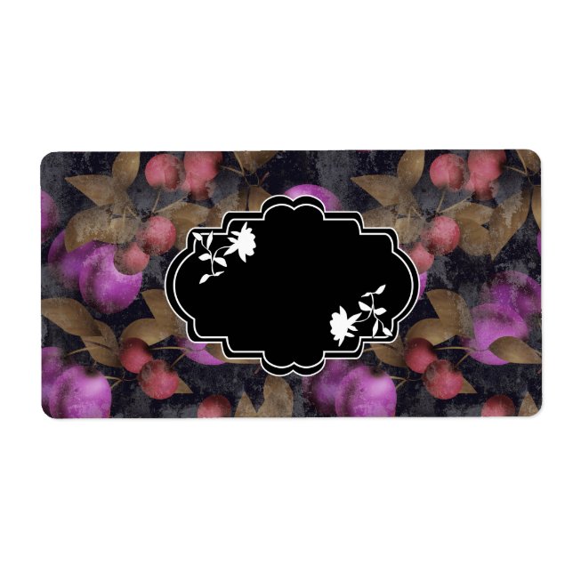 Nahtlose dunkle Pflaumenfrüchte lila Beeren Kirsch (Vorne)