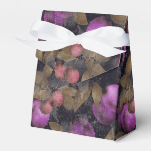Nahtlose dunkle Pflaumenfrüchte lila Beeren Kirsch Geschenkschachtel