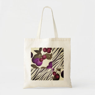 Nahtlose dunkle Pflaumenfrüchte violette Beeren Ki Tragetasche