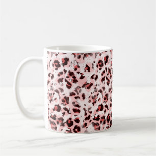 Nahtlose, endlose Hand gezogene Wasserfarbenleopar Kaffeetasse