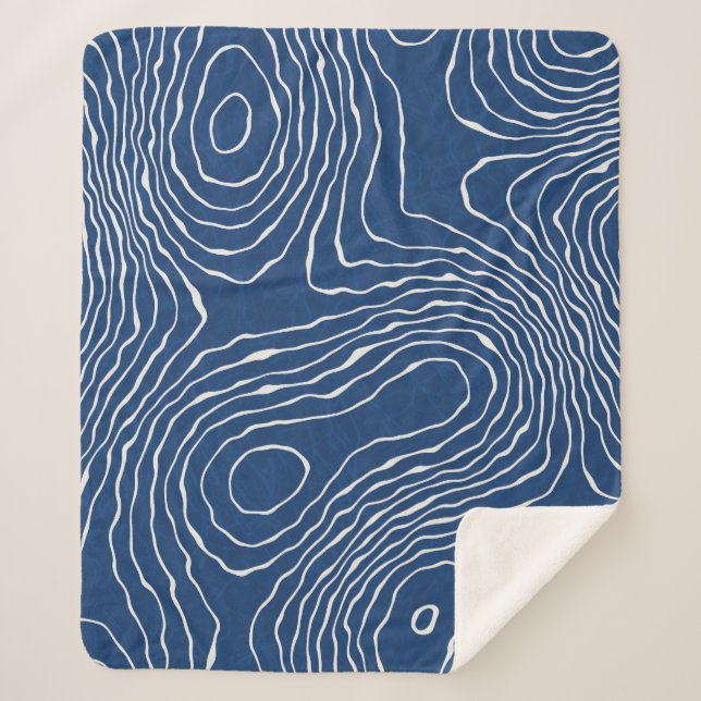 Nahtlose Erdlinie topographische Karte Bio Patter Sherpadecke (Vorderseite)