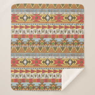 Nahtlose ethnische Muster in hellen Farben Sherpadecke