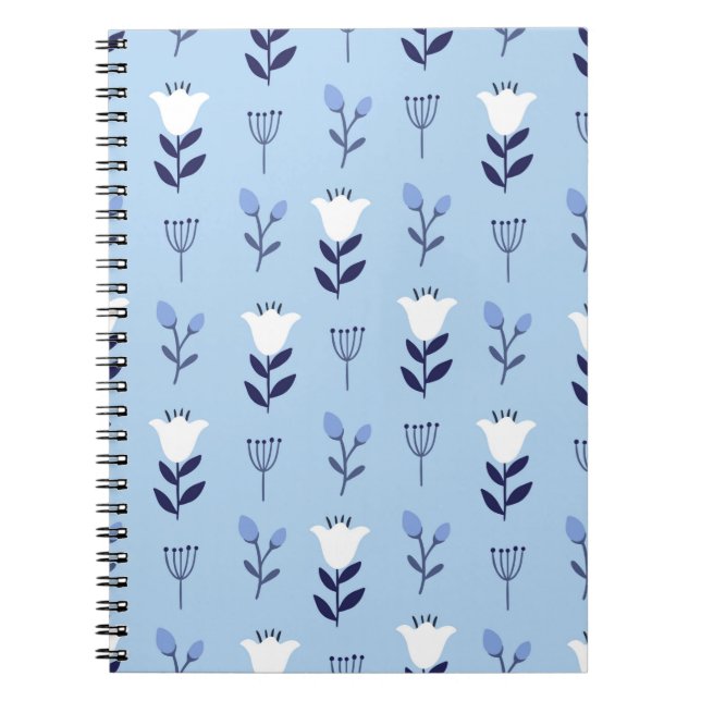 Nahtlose farbenfrohe Blumenmuster mit wilden Blume Notizblock (Vorderseite)