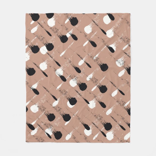 Nahtlose farbige Wasserfarbenmuster Fleecedecke (Vorderseite)