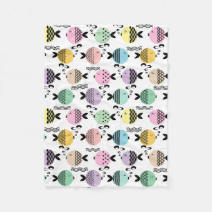 Nahtlose Fische abstrakte Skandinavien Fleecedecke