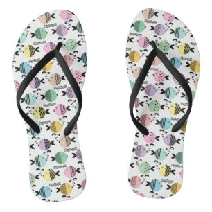 Nahtlose Fische abstrakte Skandinavien Flip Flops
