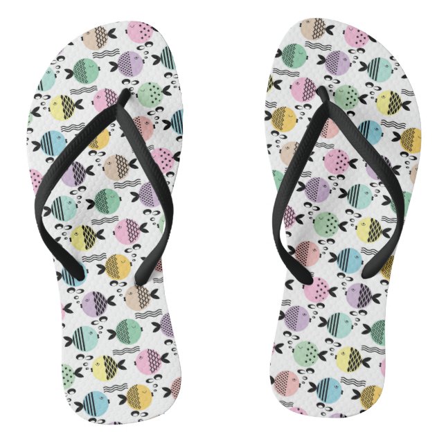 Nahtlose Fische abstrakte Skandinavien Flip Flops (Fußbett)