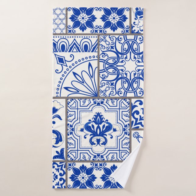 Nahtlose Fliese mit Viktorianischen Motiven. Ma Badehandtuch (Badehandtuch)