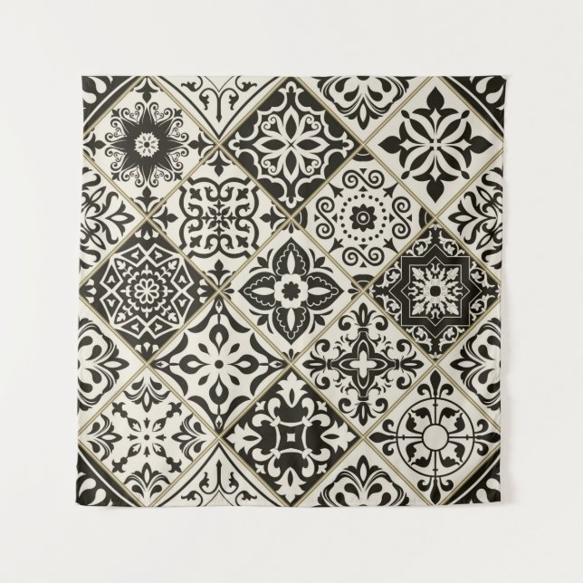 Nahtlose Fliesen mit dem Islam, Arabisch, Indien Wandteppich (Vorderseite)