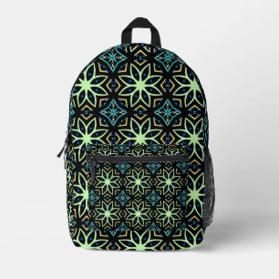 Nahtlose Flora Symmetrisches Muster Bedruckter Rucksack