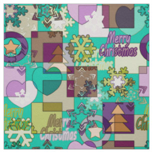 Nahtlose frohe Weihnachtsschneeflocken geometrisch Stoff