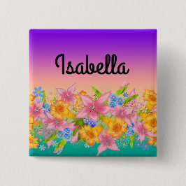 Nahtlose Frühlingsblumen Blume rosa gelb orange Button