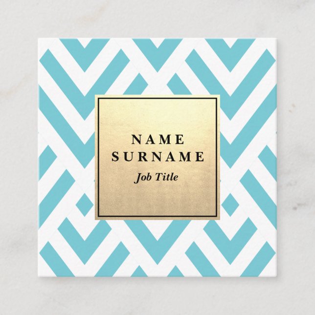 Nahtlose GeometricPattern GoldSquare Visitenkarte (Vorderseite)