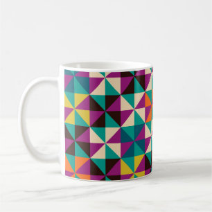 Nahtlose Geometrie, modernes Muster. Kaffeetasse