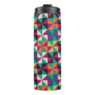 Nahtlose Geometrie, modernes Muster. Thermosbecher