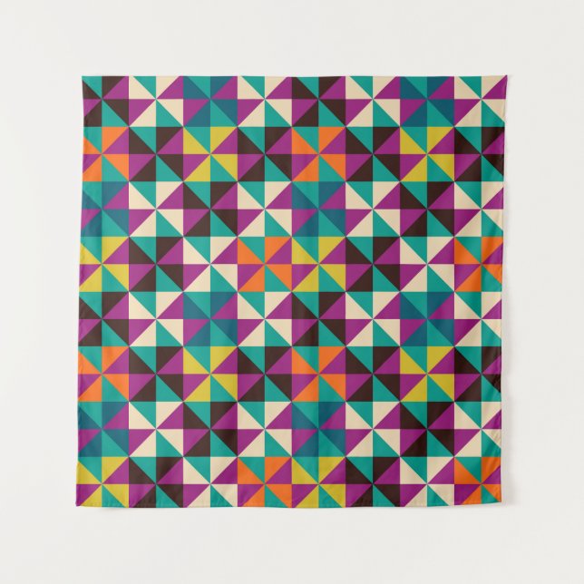 Nahtlose Geometrie, modernes Muster. Wandteppich (Vorderseite)