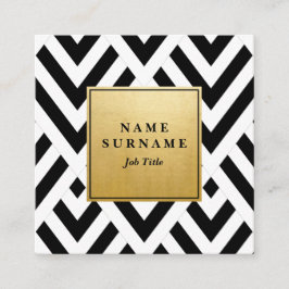 Nahtlose geometrische B&WPattern quadratische Quadratische Visitenkarte