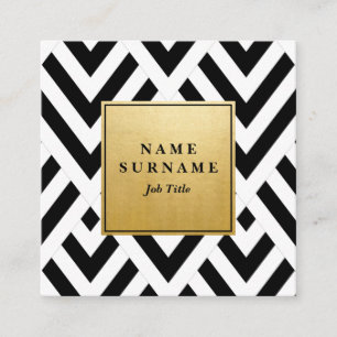 Nahtlose geometrische B&WPattern quadratische Visitenkarte