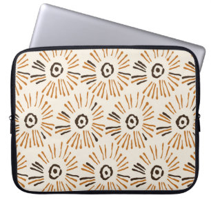 Nahtlose geometrische Batik-Blumenmuster im Herbst Laptopschutzhülle