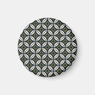 Nahtlose geometrische Blumen: farbenfrohes Muster. Magnet