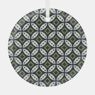 Nahtlose geometrische Blumen: farbenfrohes Muster. Ornament Aus Glas